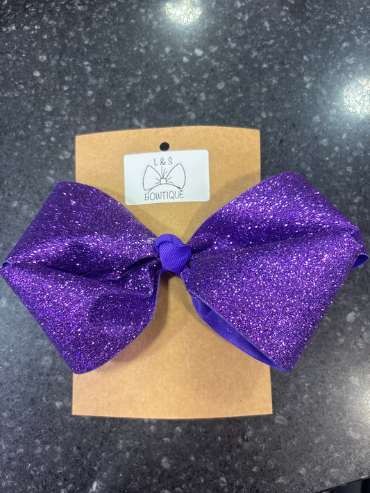 Lauren Purple Glitter Bow