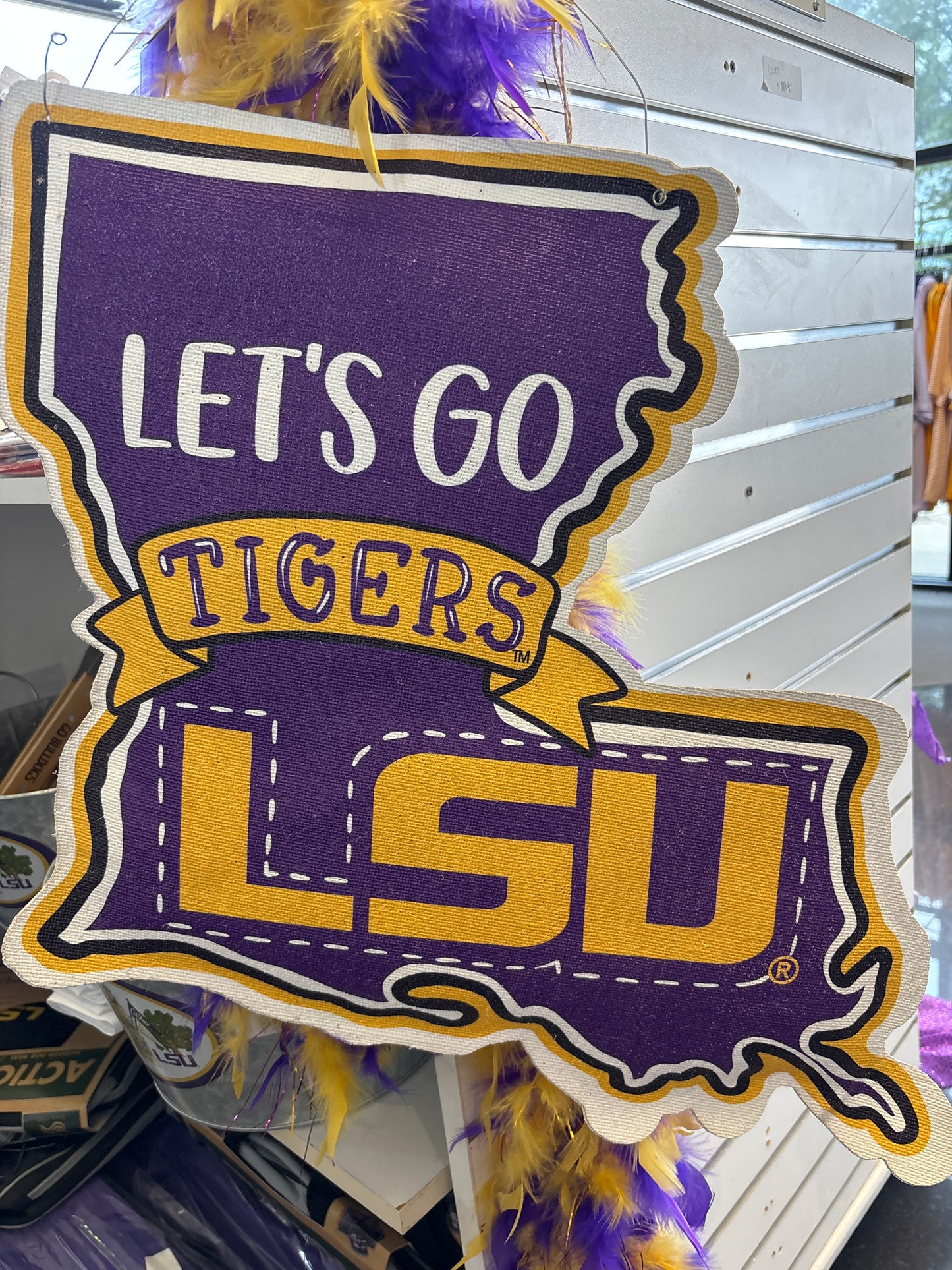 Lets Go LSU wreath