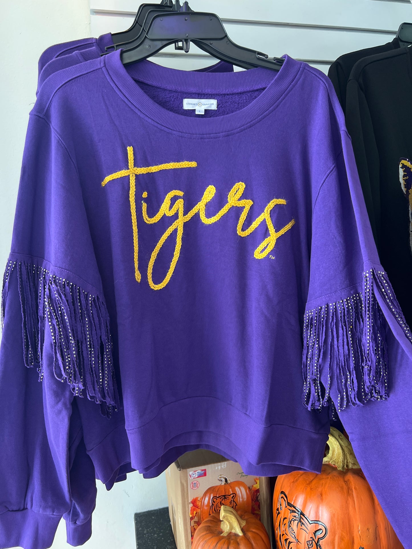 Tigers Fringe Sweatshirt Purple