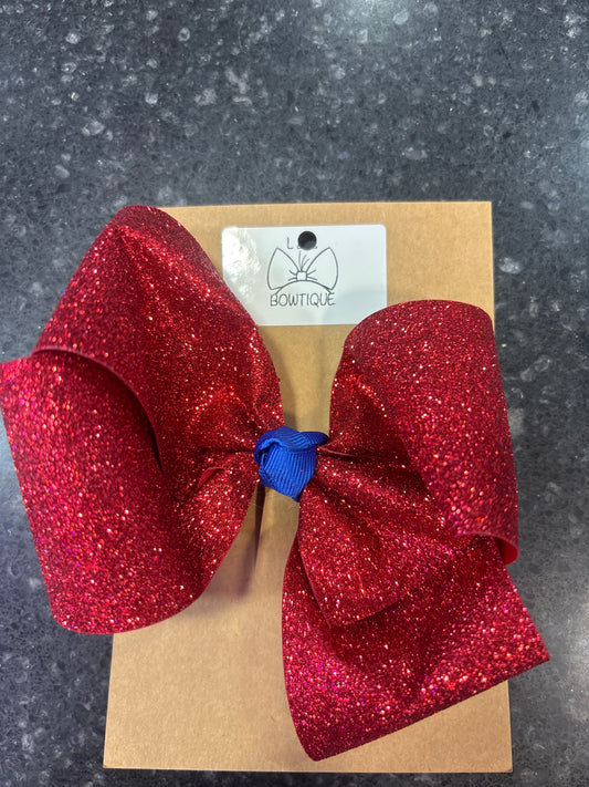 Lauren Red Glitter Bow