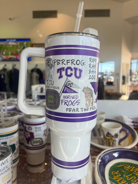 Tcu 40 Oz Tumbler With Handle