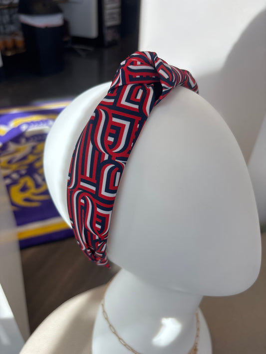 Red And Blue Touchdown Headband