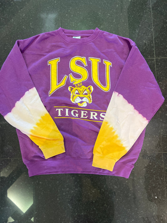 Tie Dye Purple Tigerhead Sweatshirt