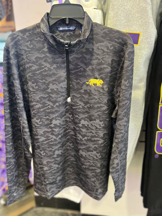 Men LSU Traverse Camo Print Eco Quarter Zip