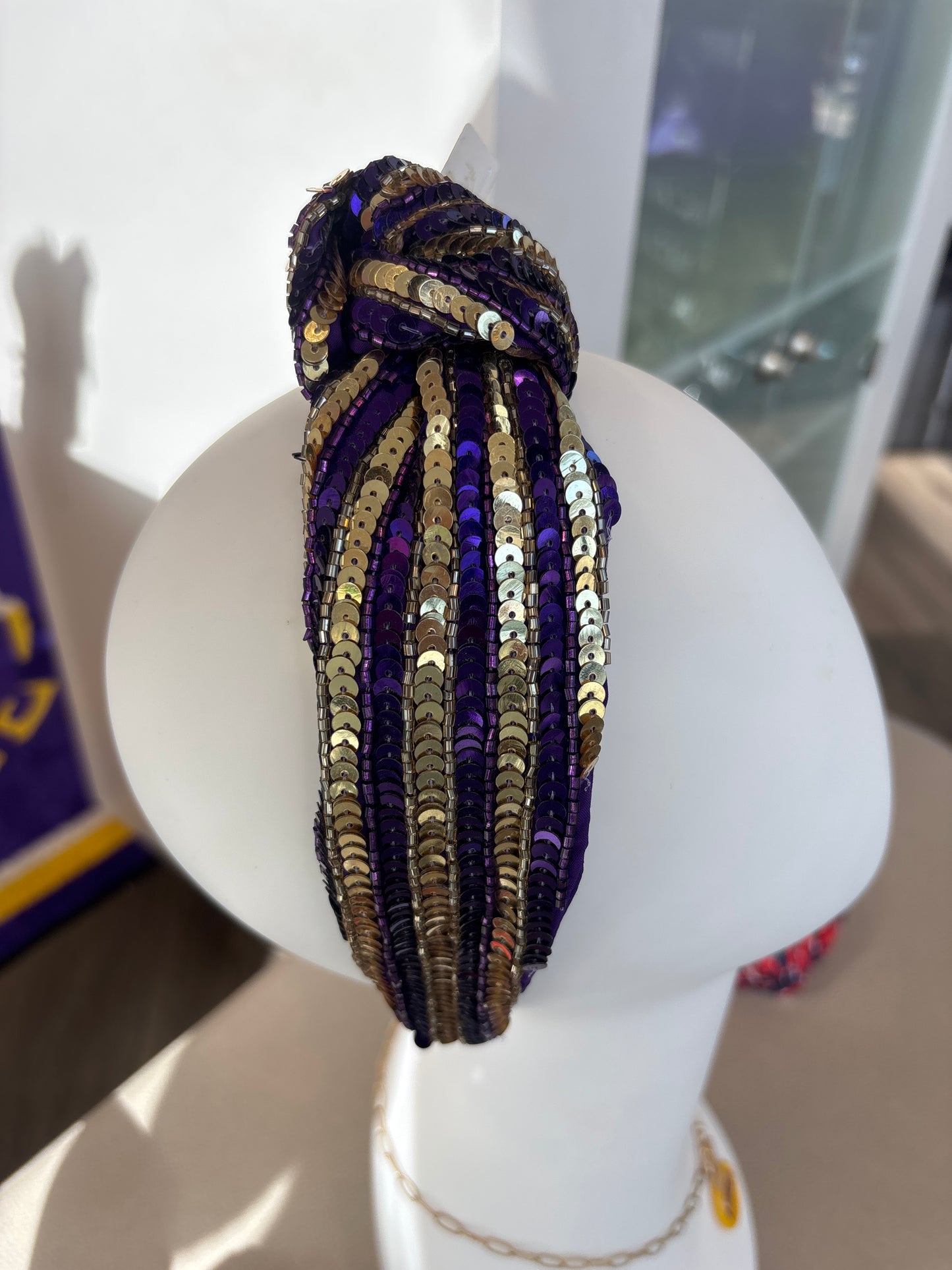 Purple Sequin Headband