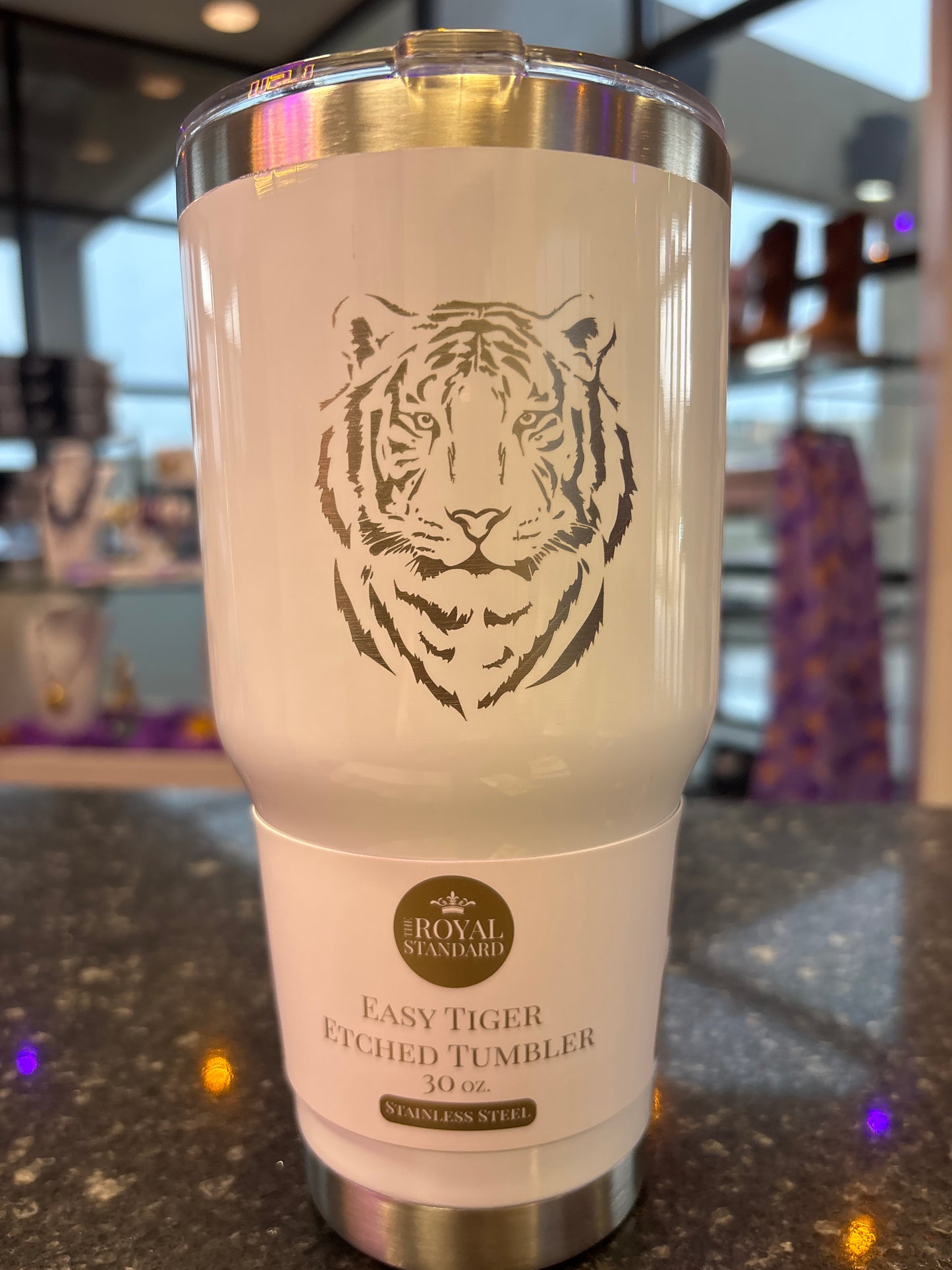 Easy tiger etched tumbler