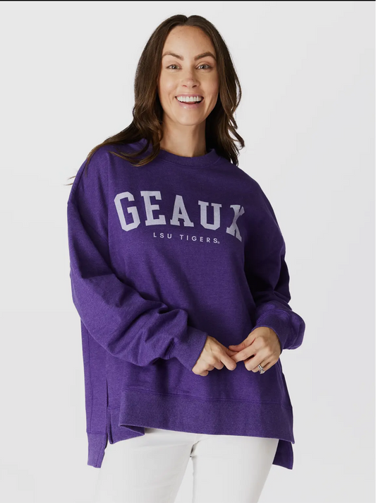 GEAUX Purple Sweatshirt