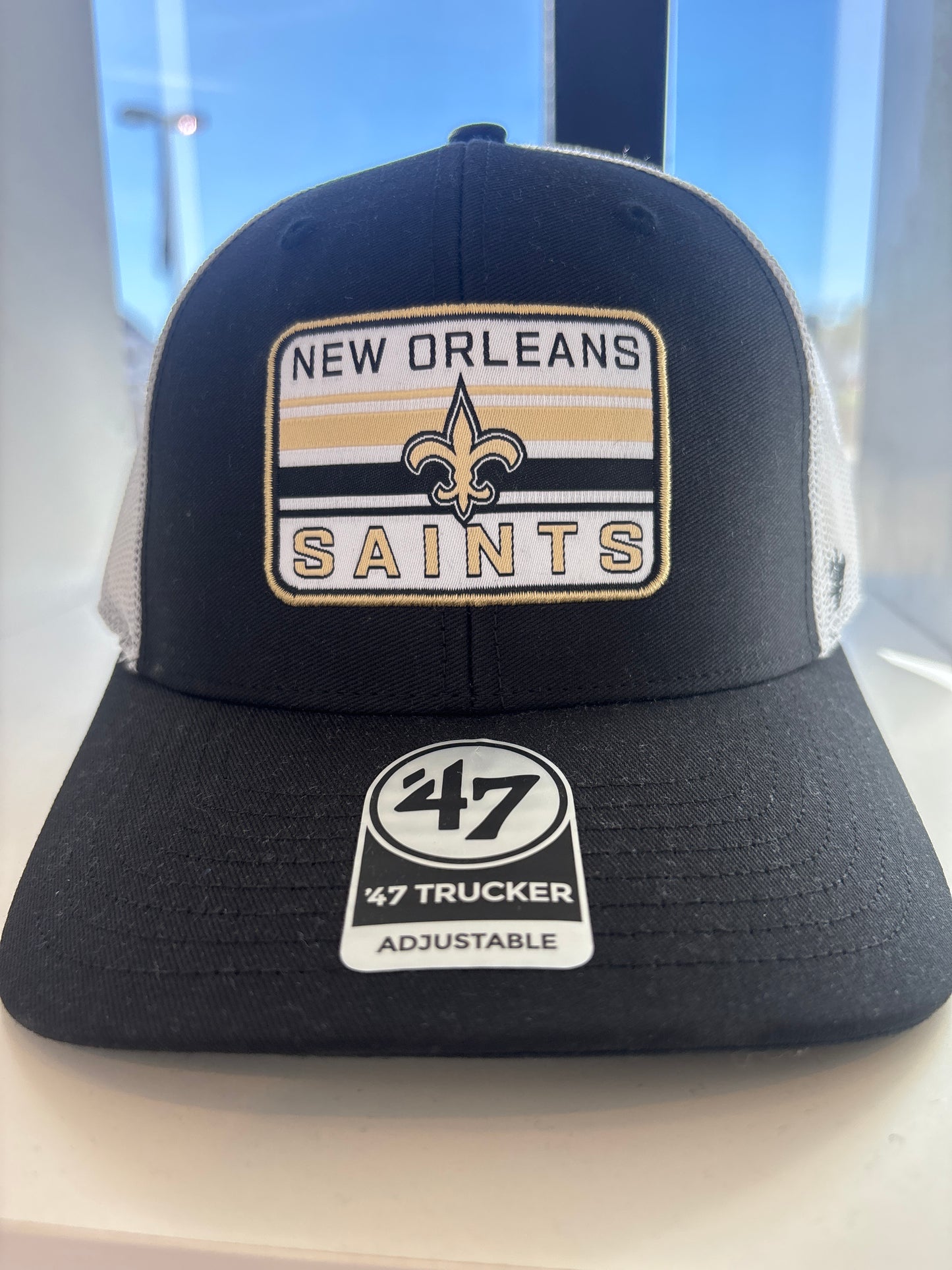 Saints Trucker Hat White Netting 47