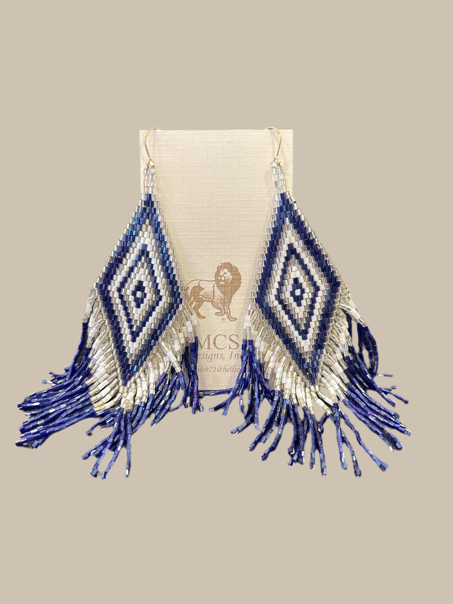 MCS Beaded Fringe Cowboy Earrings