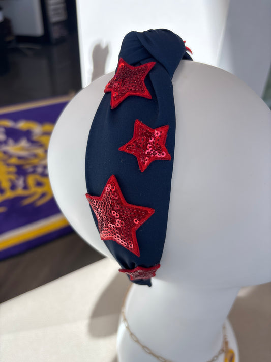 Red And Blue Star Headband