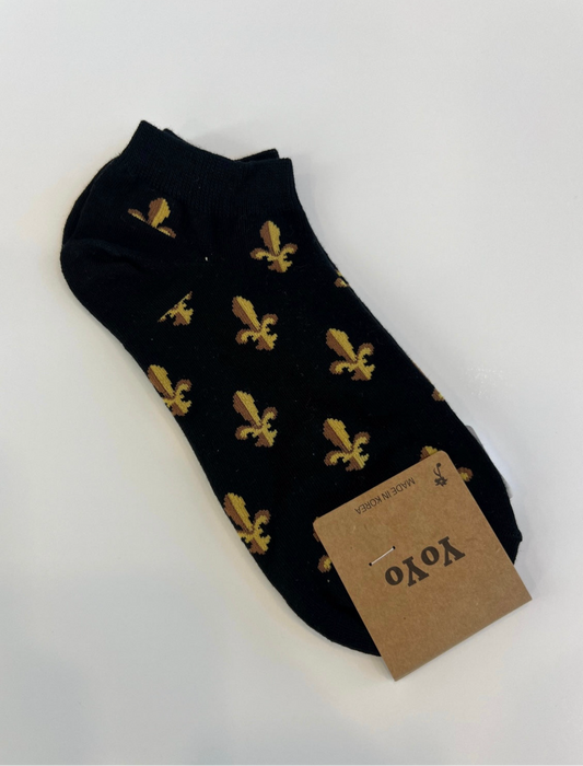 Fleur De Lis Ankle Socks