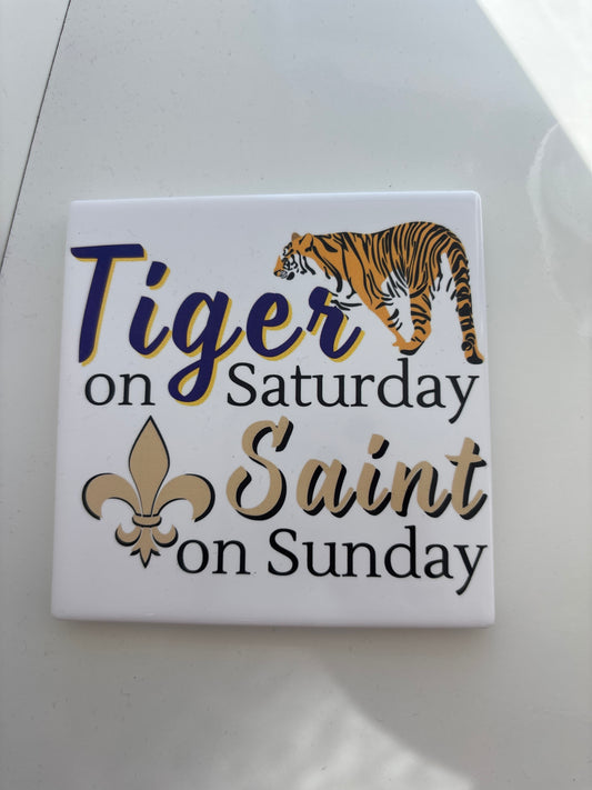 Tiger And Saints Coaster