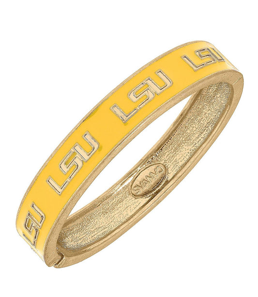 Lsu Tigers Logo Bangle Gold