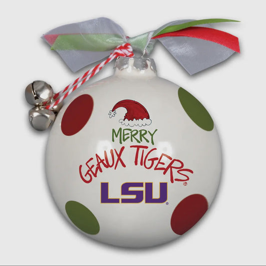 LSU Santa Hat Ornament