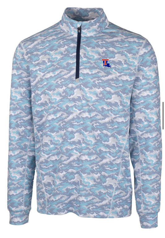 Traverse Blue Camo Print Eco Quarter Zip