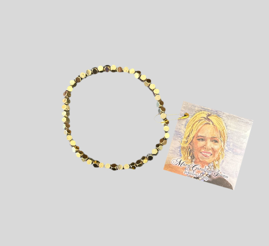 MCS Bright Gold Bead Bracelet