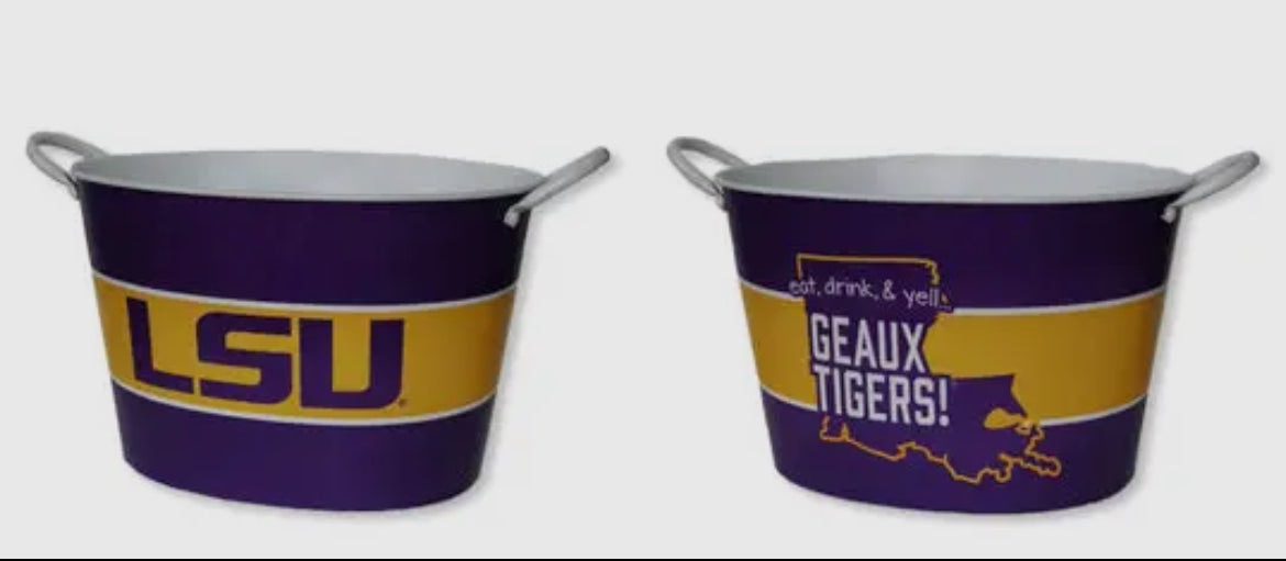 LSU Metal Wine Bucket