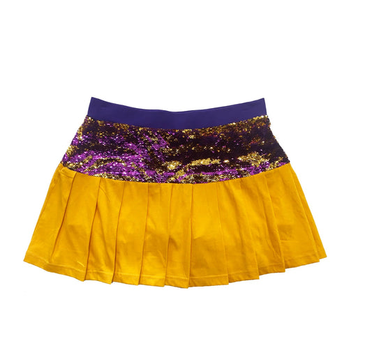 Purple And Gold sequin Skort