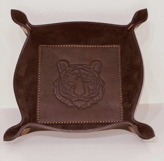 Tiger Leather Embossed Valet Tray