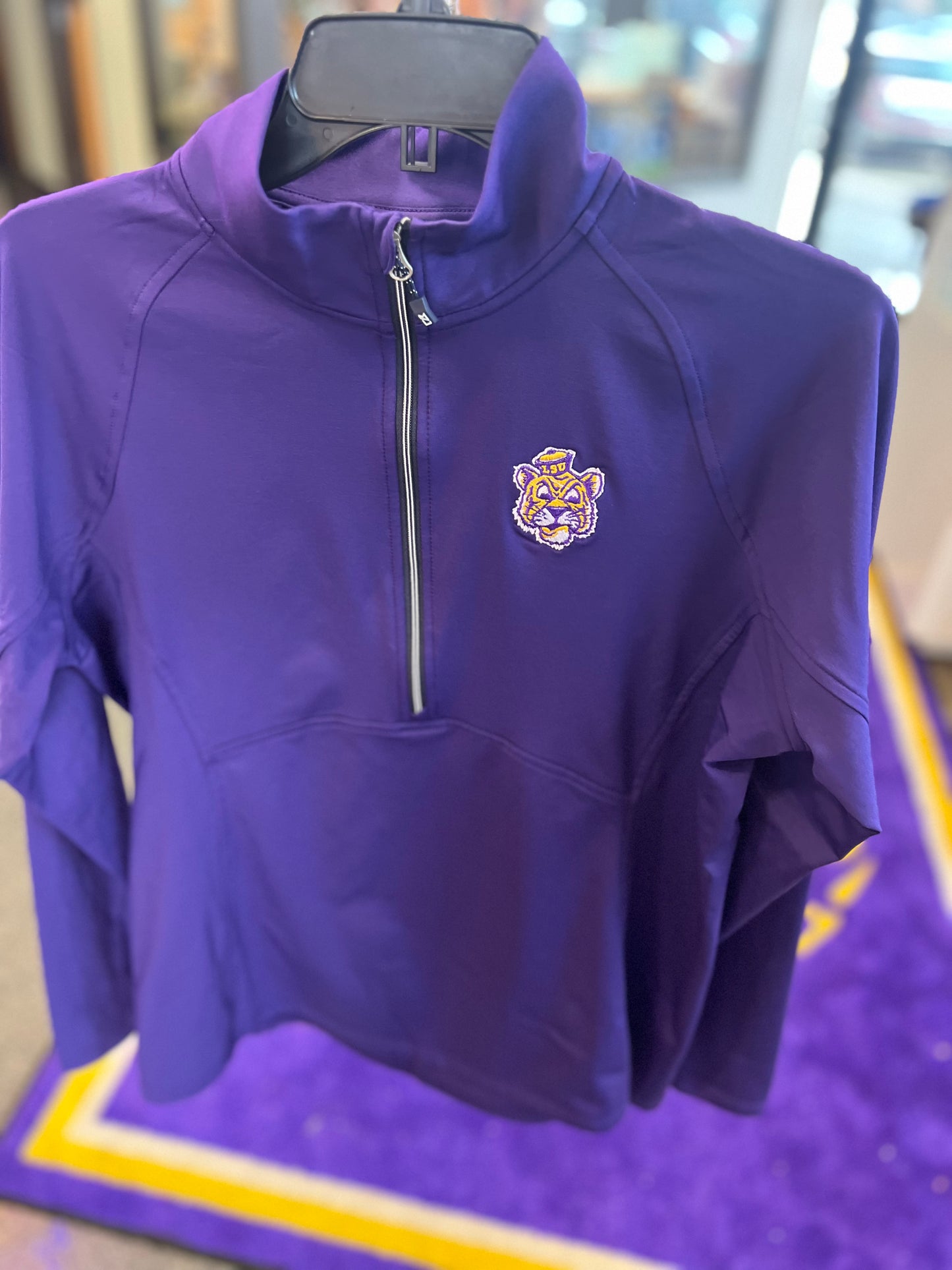 Ladies Adapt Half Zip Pullover Purple