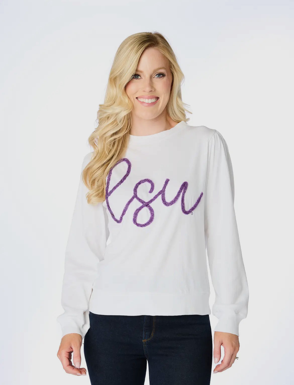 LSU Glitter Script Long Sleeve