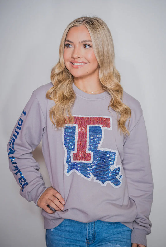 LA Tech Sequin Sweatshirt