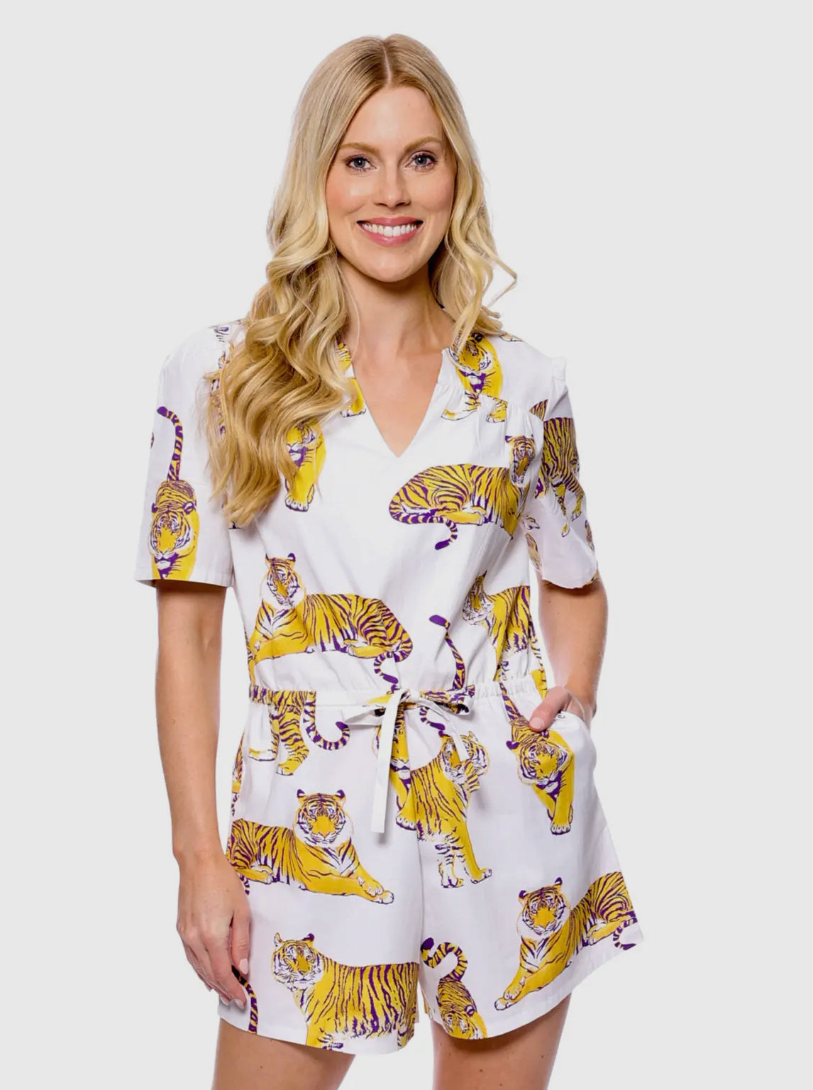 Lsu Tigers Poplin Romper