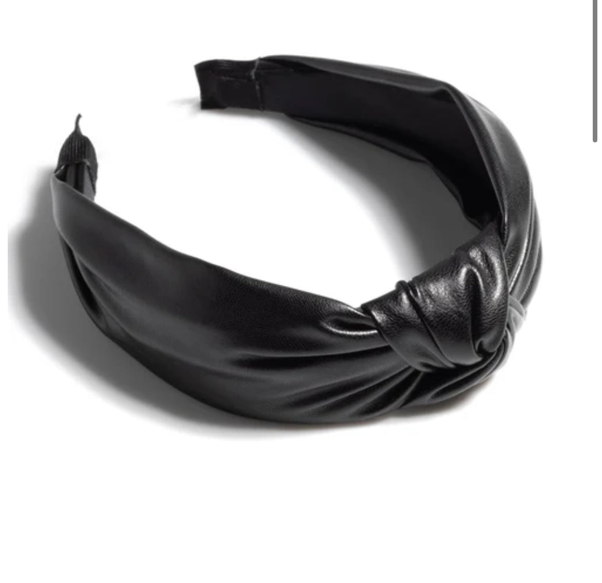 Knotted Faux Leather Headband