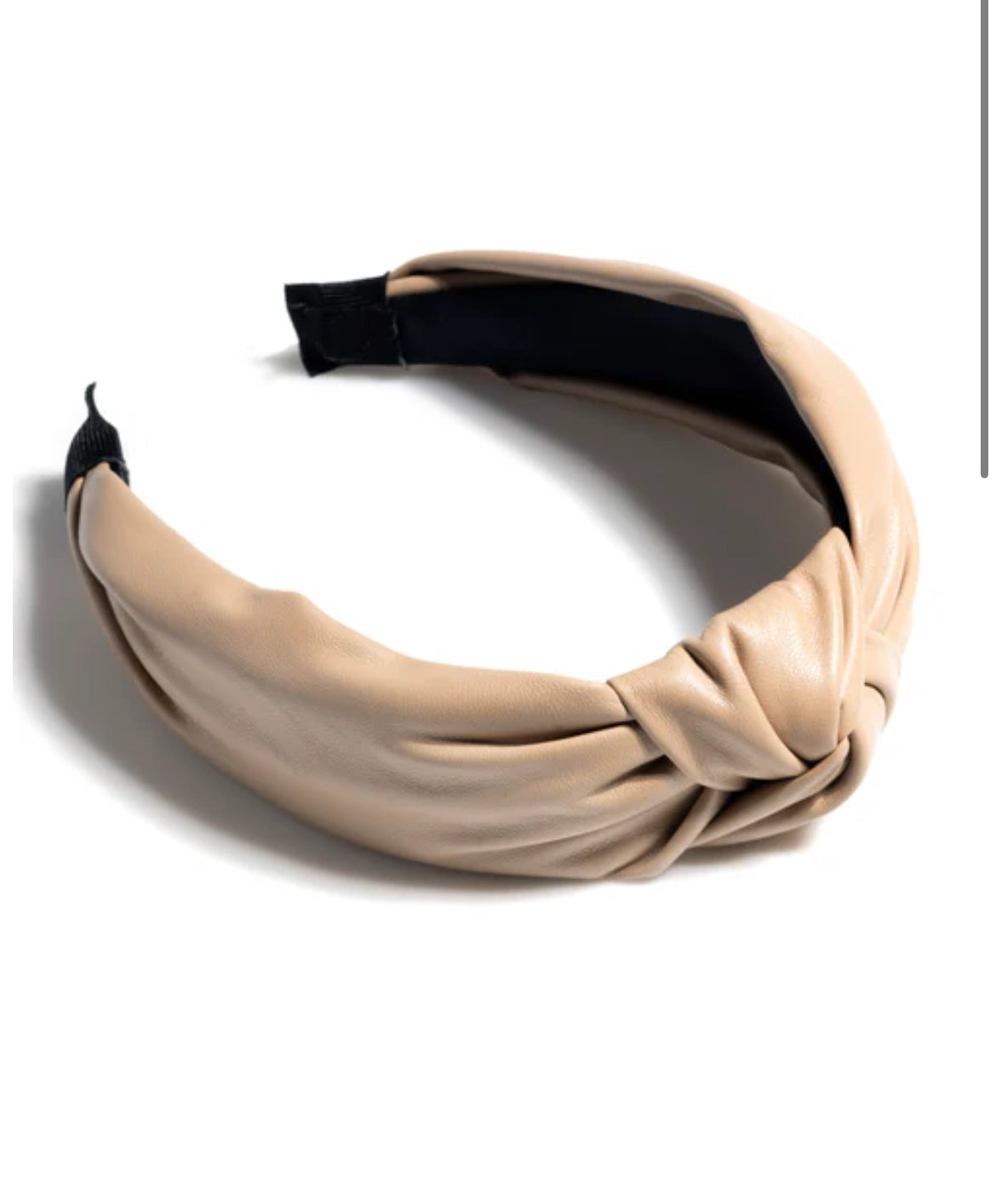 Knotted Faux Leather Headband