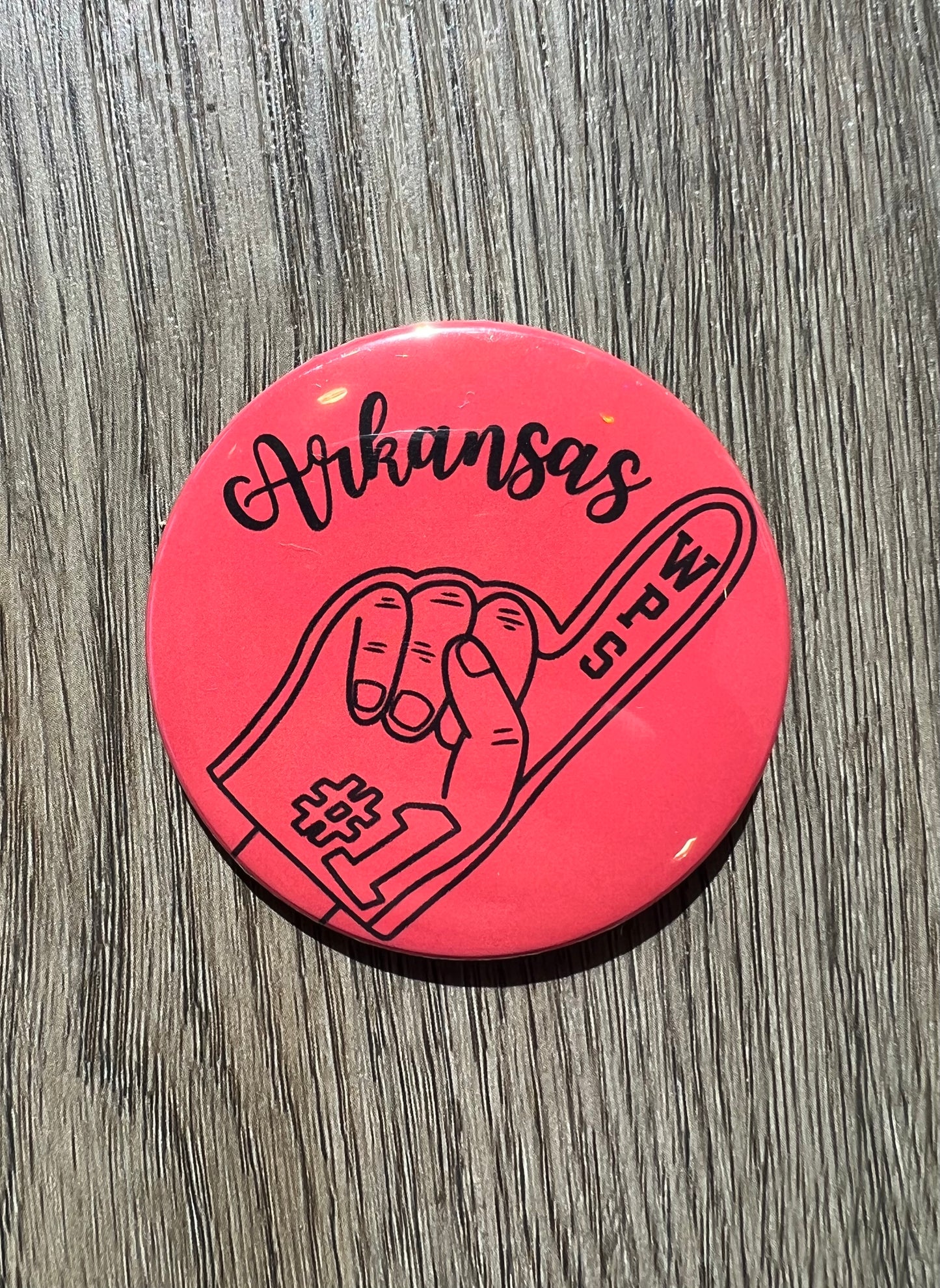 Arkansas Fan Hand Button