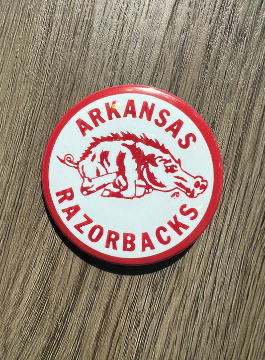 Arkansas Retro Ring Button