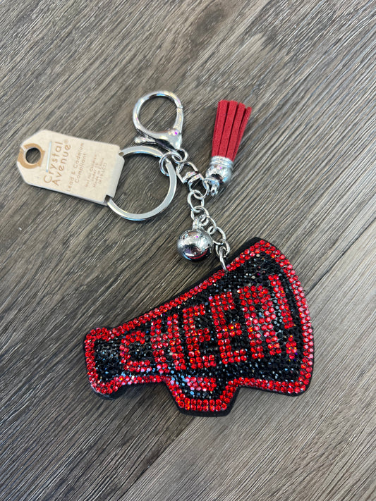 Black And Red Cheer Keychain