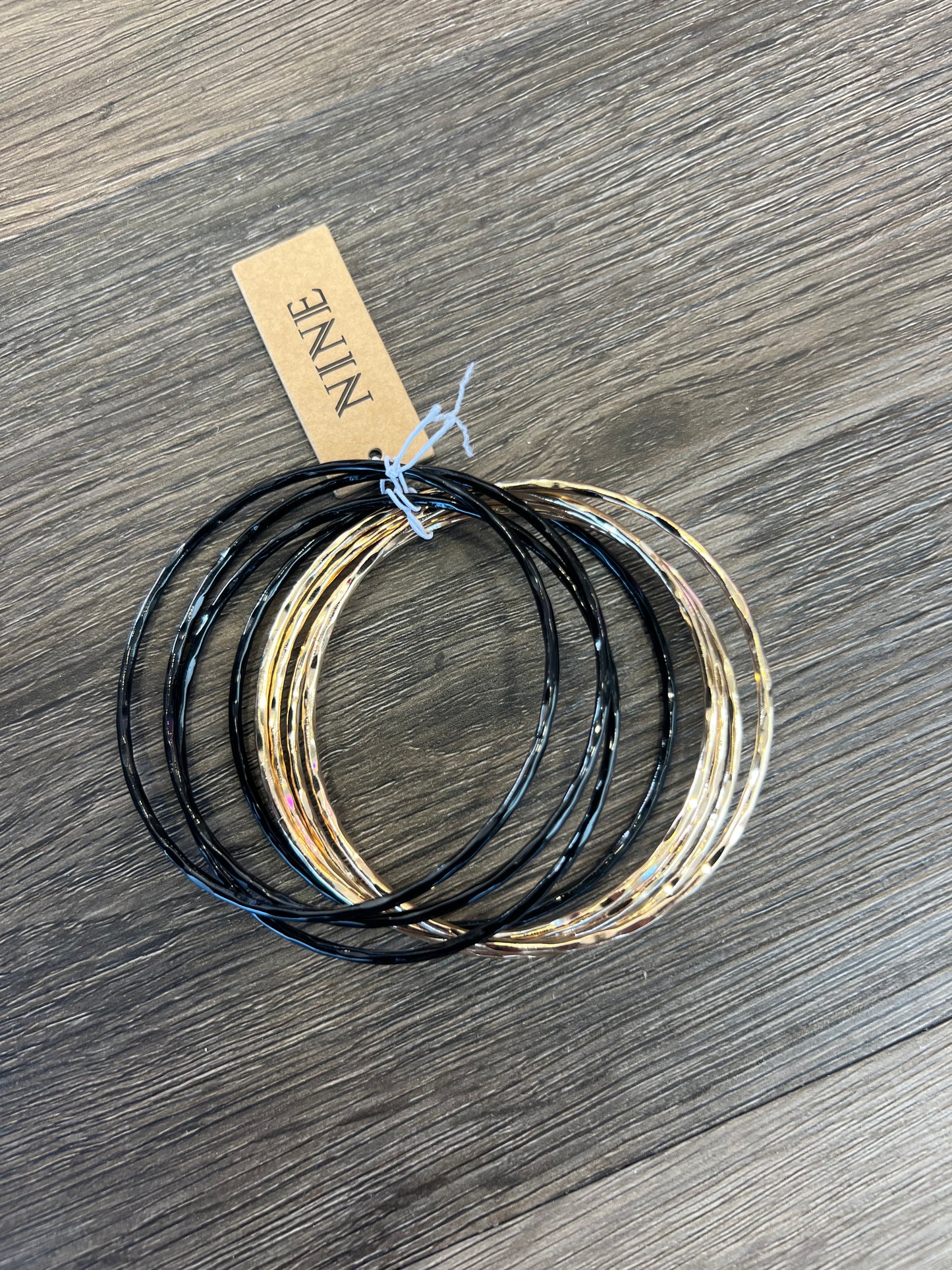 Black And Gold Stackable Bangle