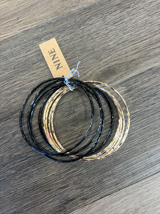 Black And Gold Stackable Bangle