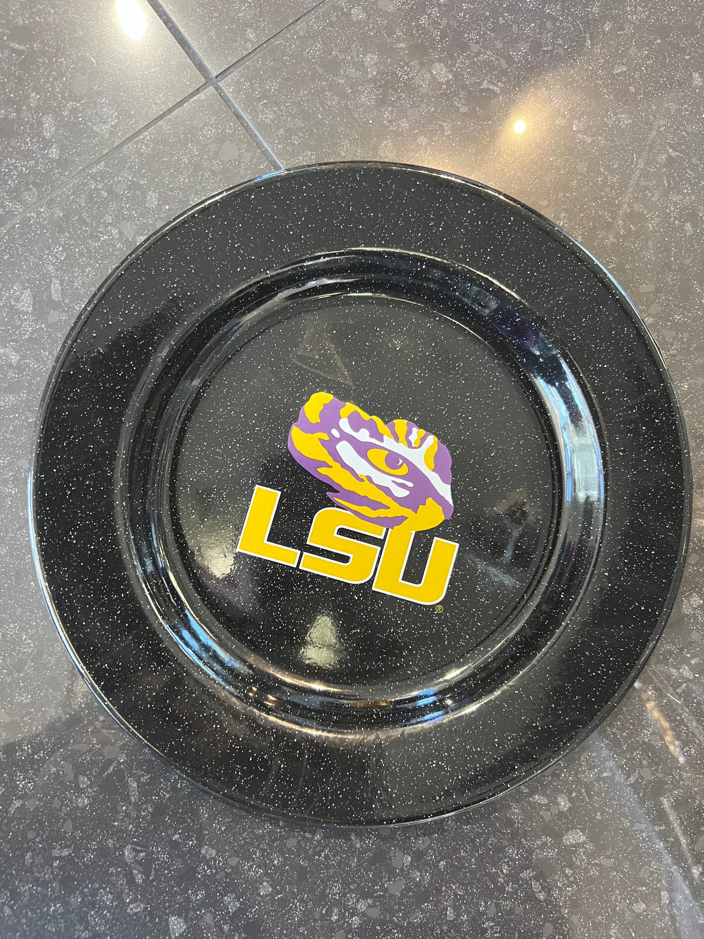 Black LSU Plate