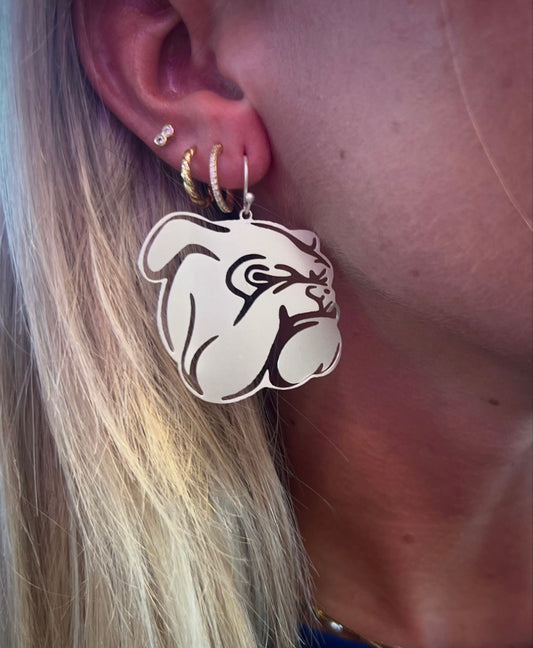 Bulldog Dangly Earrings