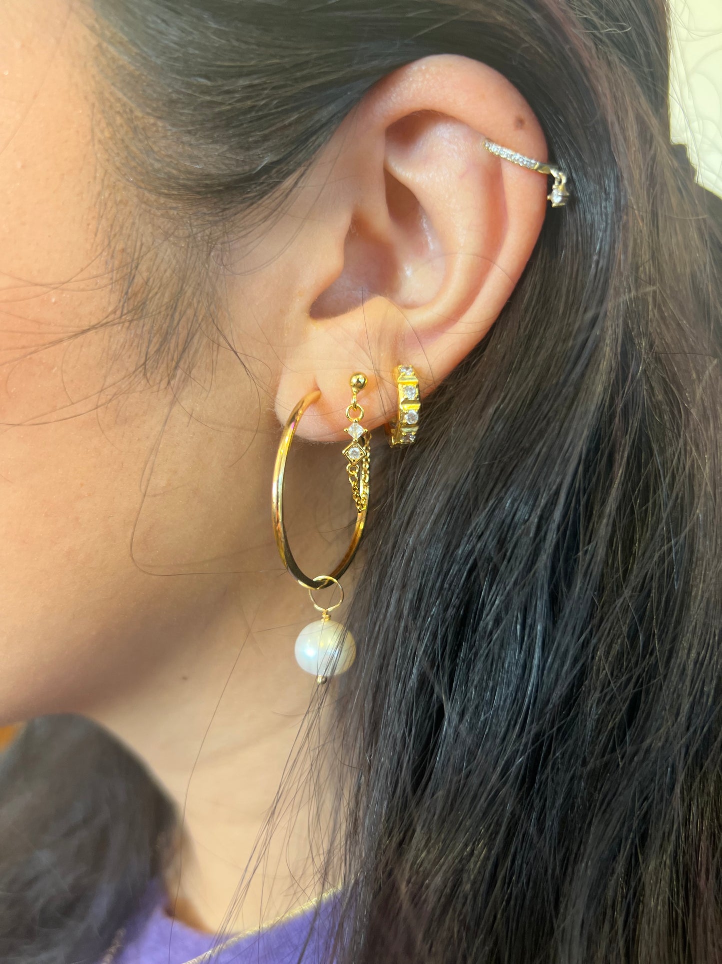 Charm Hoop Earrings