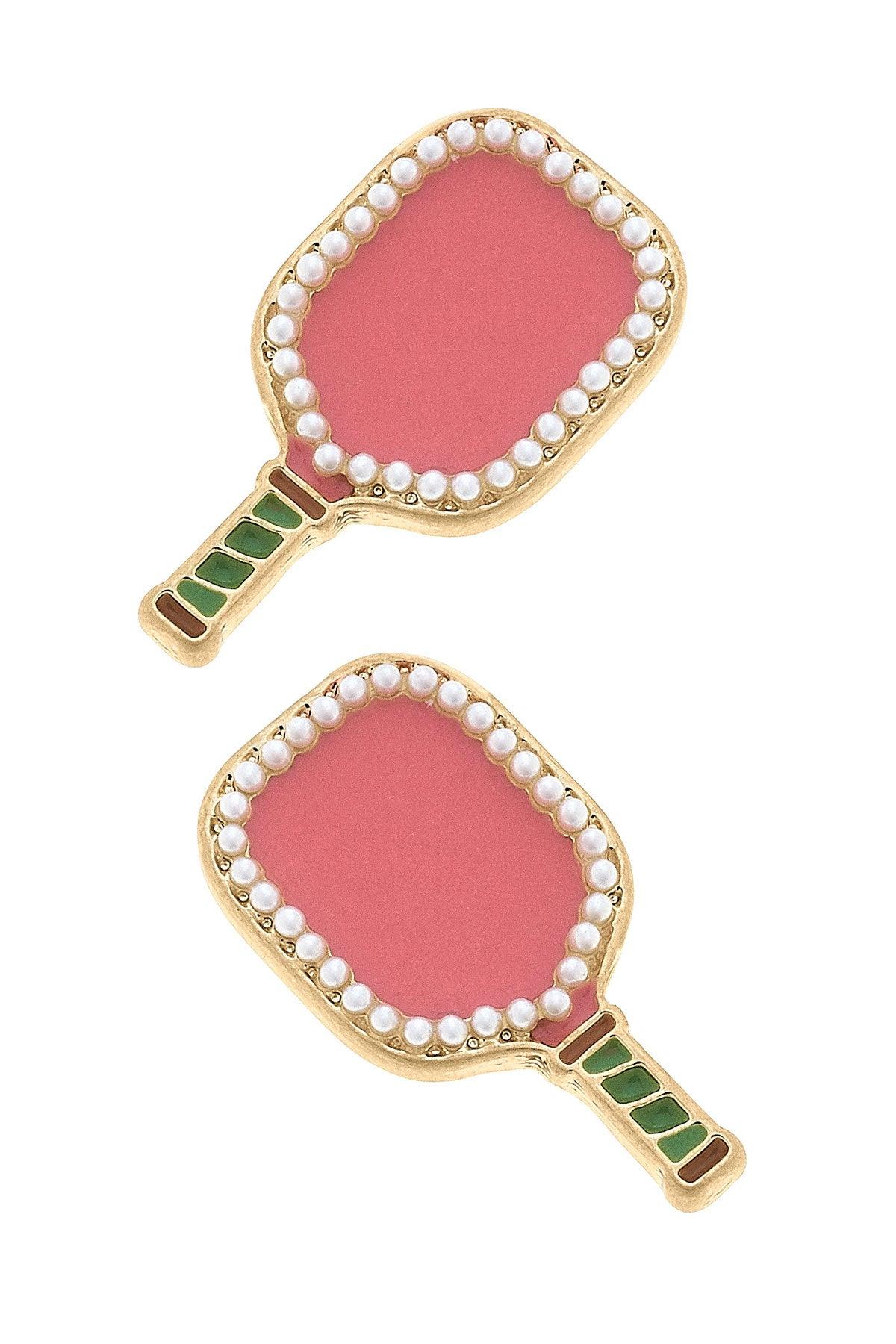 Ellie Pickleball Paddle Stud Earrings