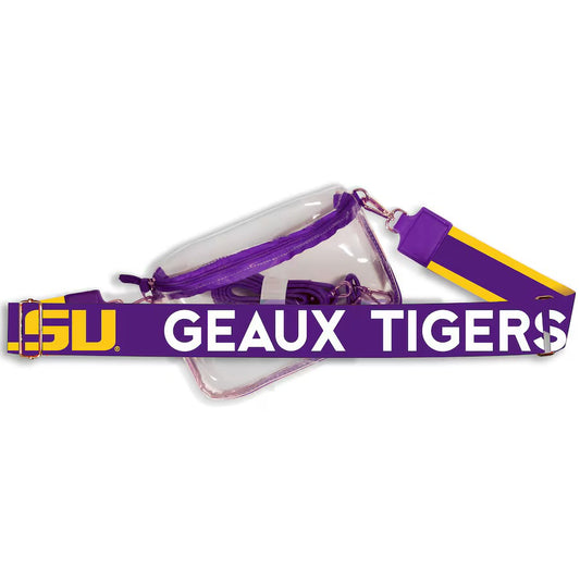 Bridget Clear Purses With Geaux Tigers Logo Strap