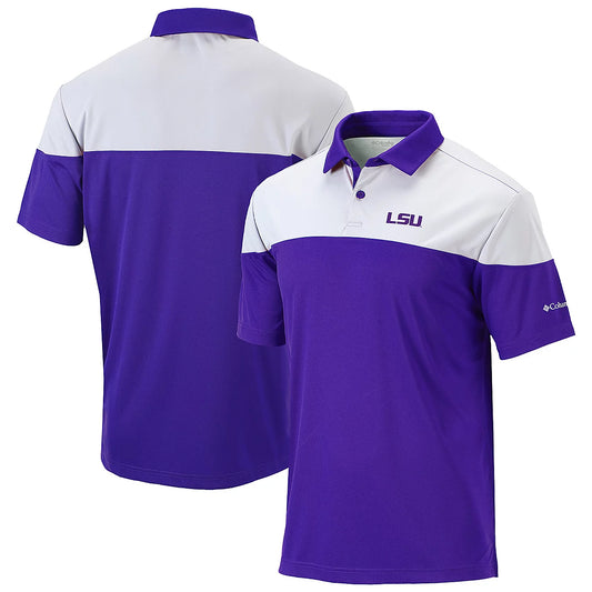 Columbia Purple And White Polo