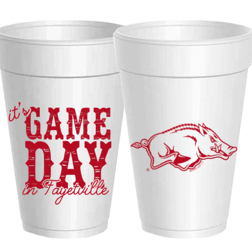 Game Day In Fayetteville Stryofoam Cups (10 Pack)