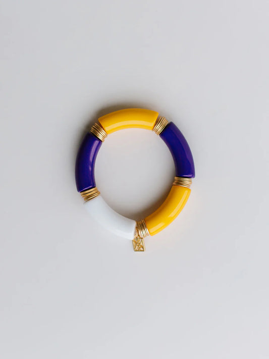 Brogan Purple And Gold Circle Bracelet