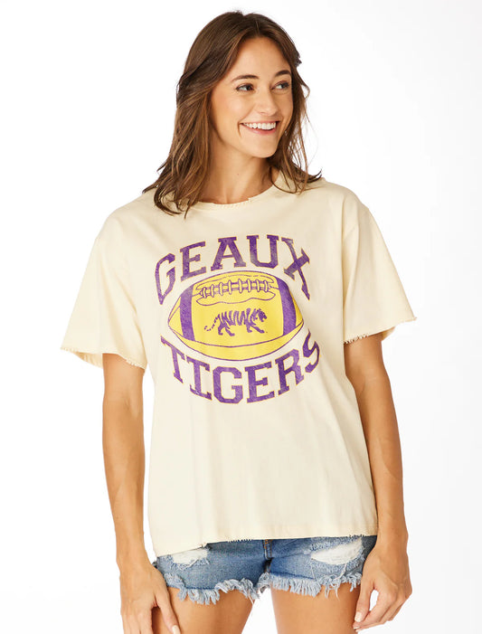 Geaux Tigers Distress Boyfriend Tee