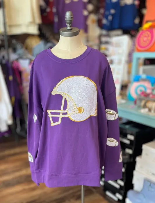 Jane Purple Helmet Sweatshirt