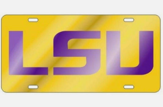 Gold LSU License Plate