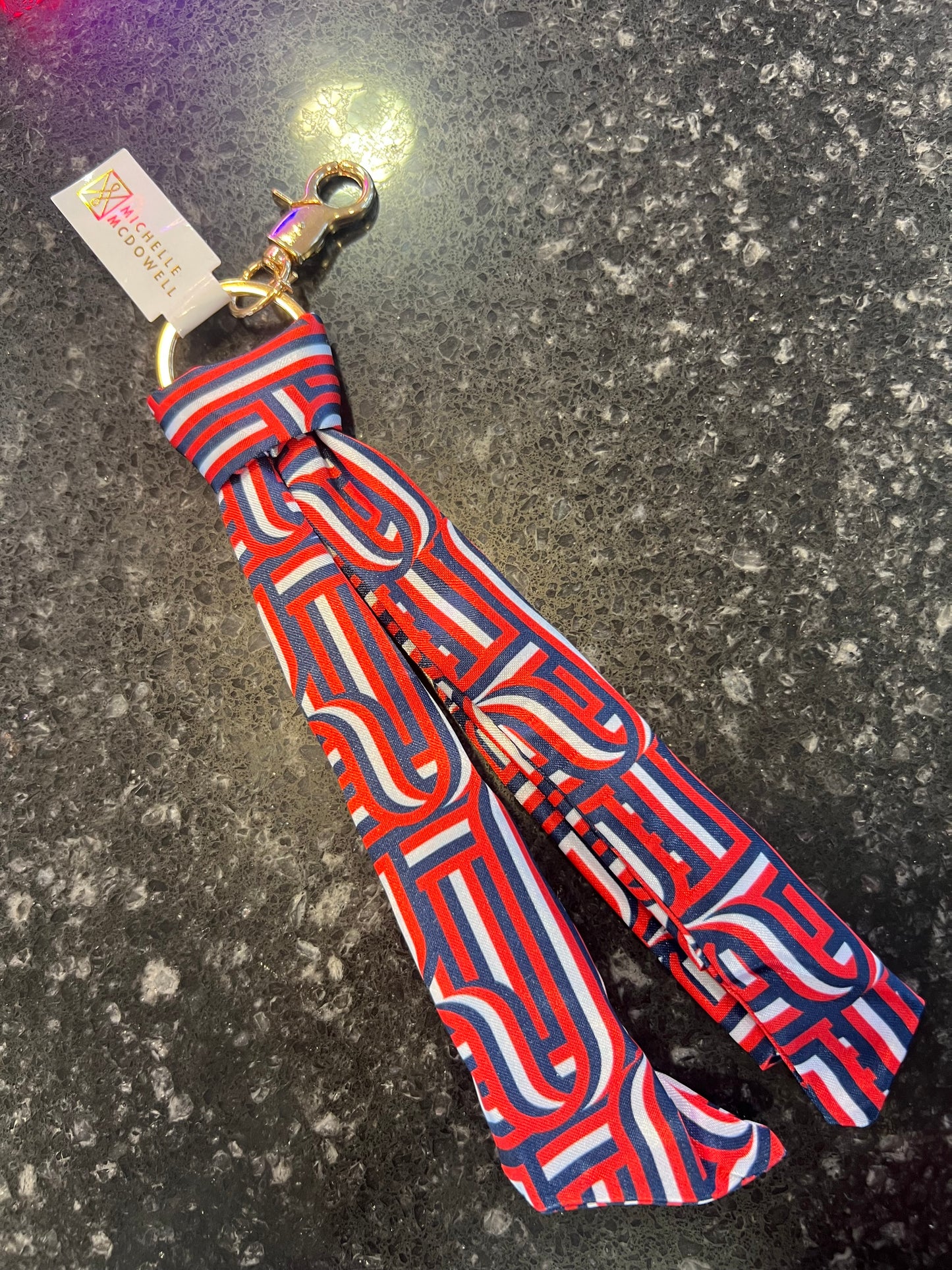 Keychain Red And Blue Touchdown Keychain